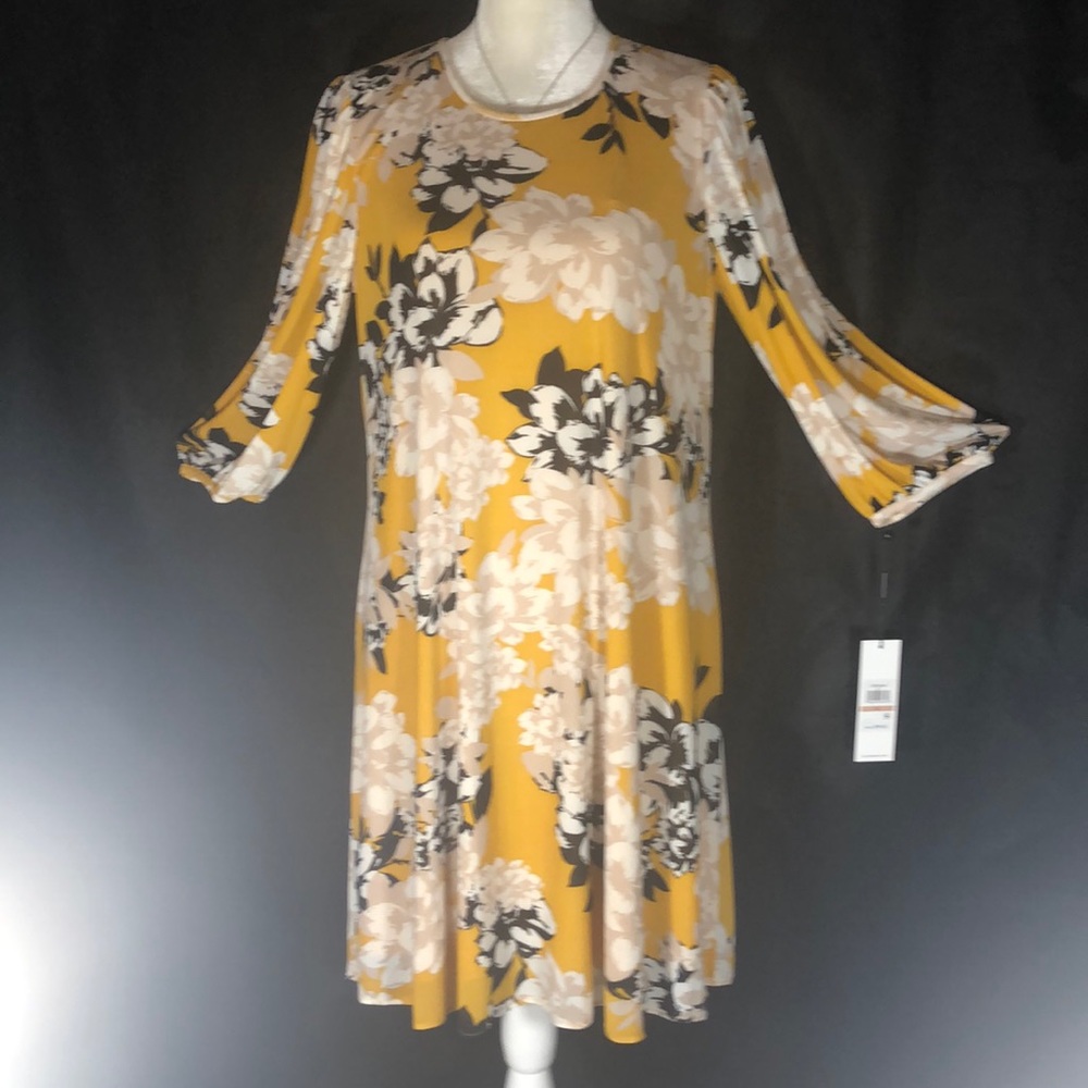 NWT = CALVIN KLEIN, Size 12 , Midi dress. - Picture 1 of 8